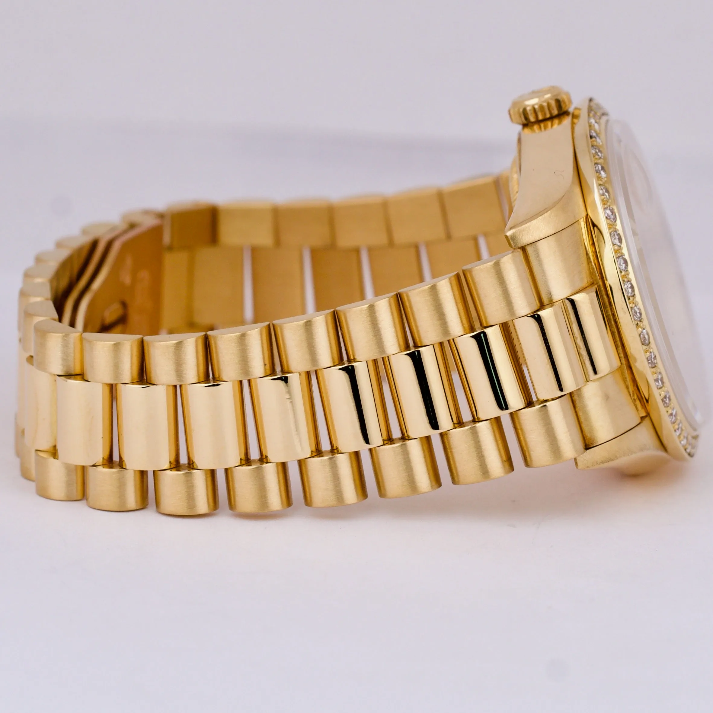 Rolex Day-Date President 36mm DIAMOND RUBY 18K Yellow Gold Quickset Watch 18238