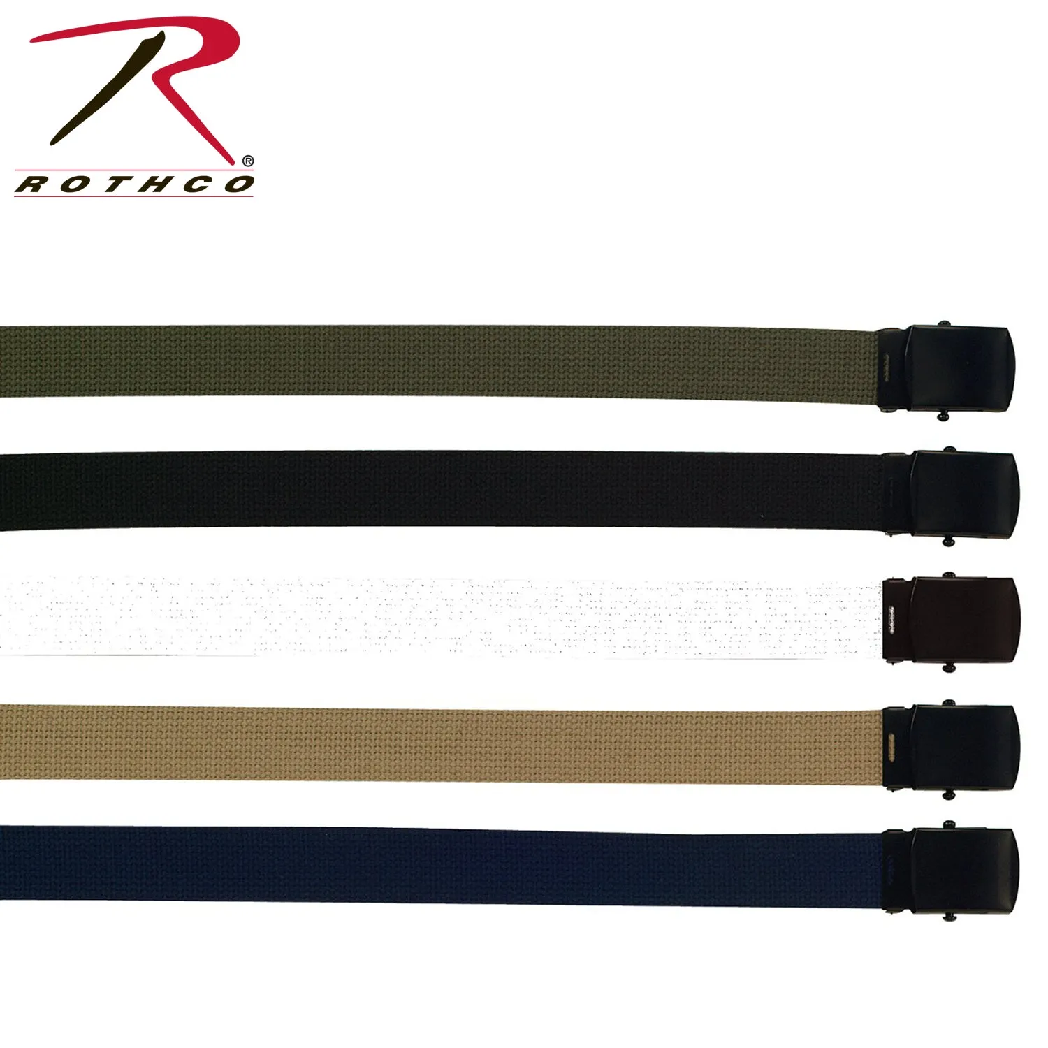 ROTHCO WEB BELTS W/BLACK BUCKLE / 44"