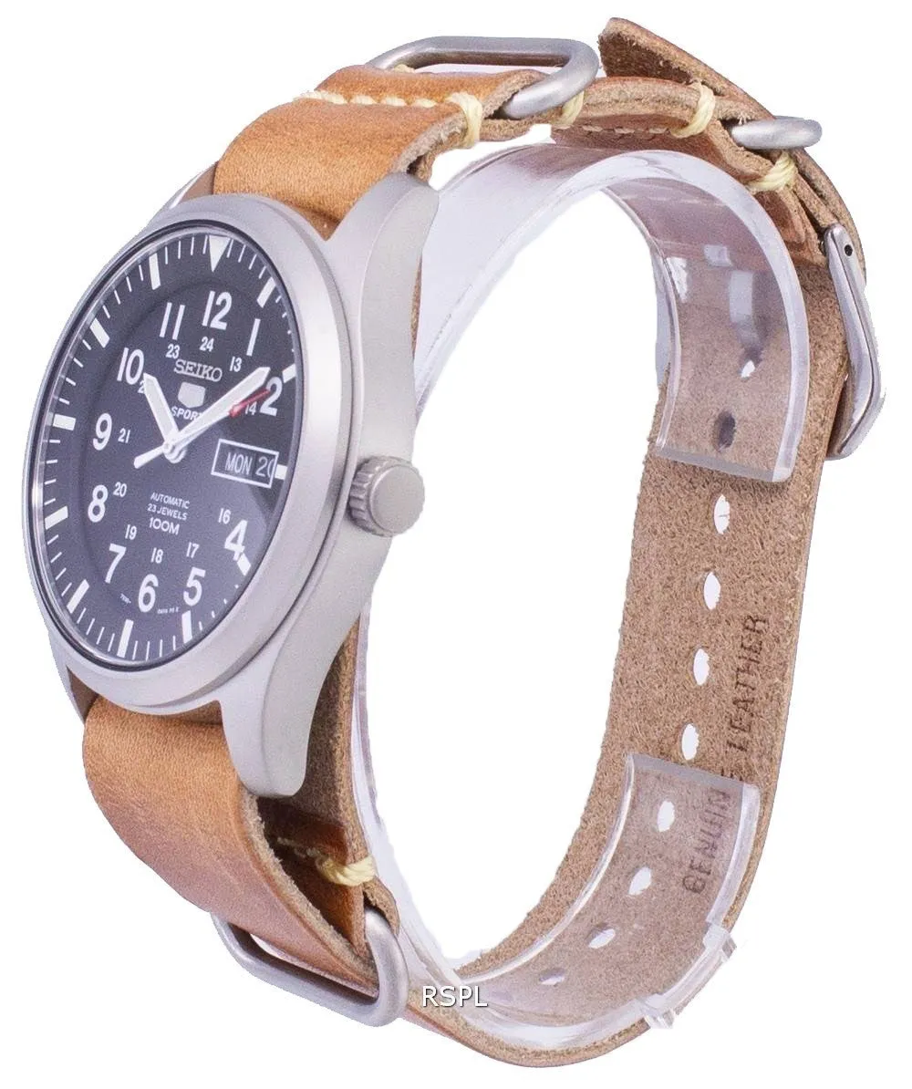 Seiko 5 Sports SNZG15K1-LS18 Automatic Brown Leather Strap Men's Watch