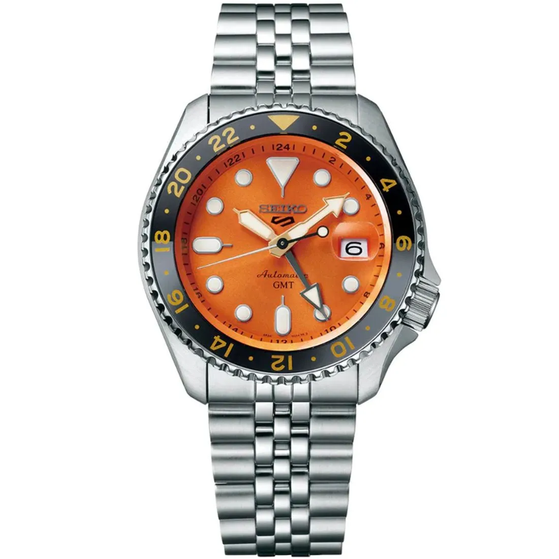 Seiko 5 Sports SSK Series GMT SSK005 Orange Dial Automatic Watch