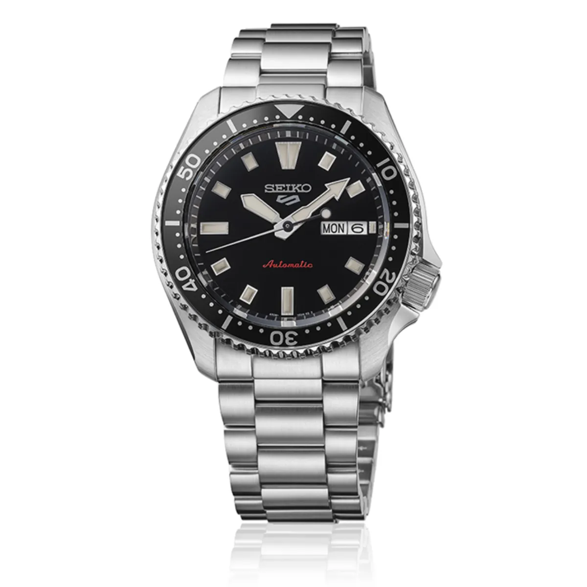 Seiko SRPL85K1: Modern Automatic Sports Watch in Black