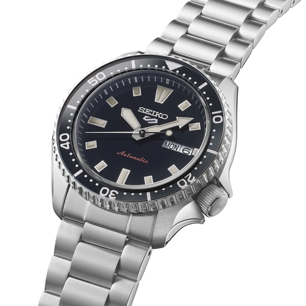 Seiko SRPL85K1: Modern Automatic Sports Watch in Black
