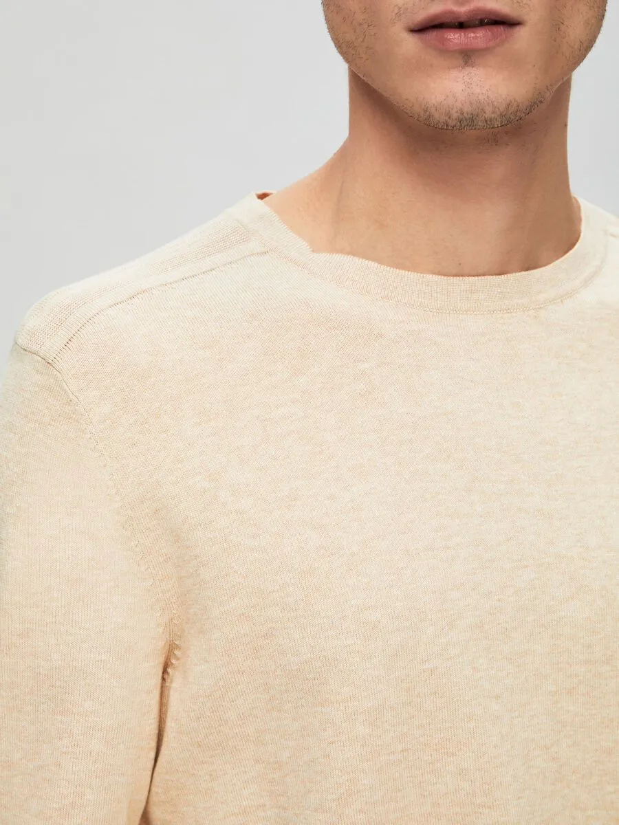 SELECTED | LANGARM STRICKPULLOVER BERG | Oatmeal