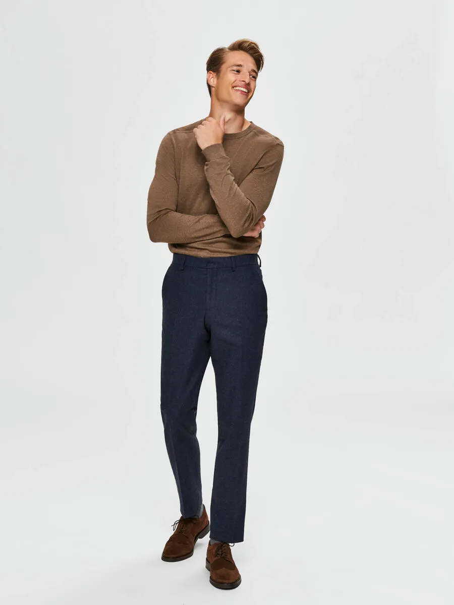 SELECTED | LANGARM STRICKPULLOVER BERG | Teak