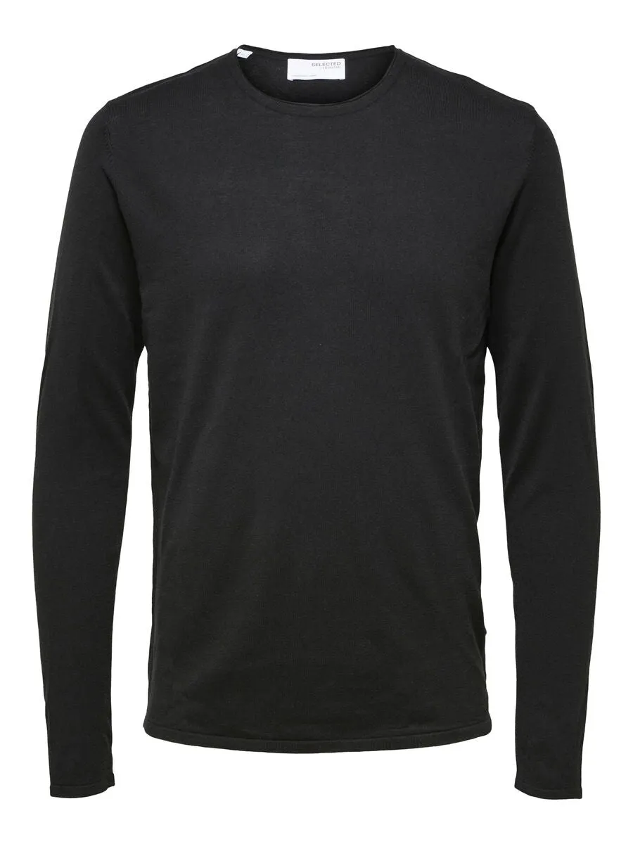 SELECTED | LANGÄRMELIGER PULLOVER ROME | Black