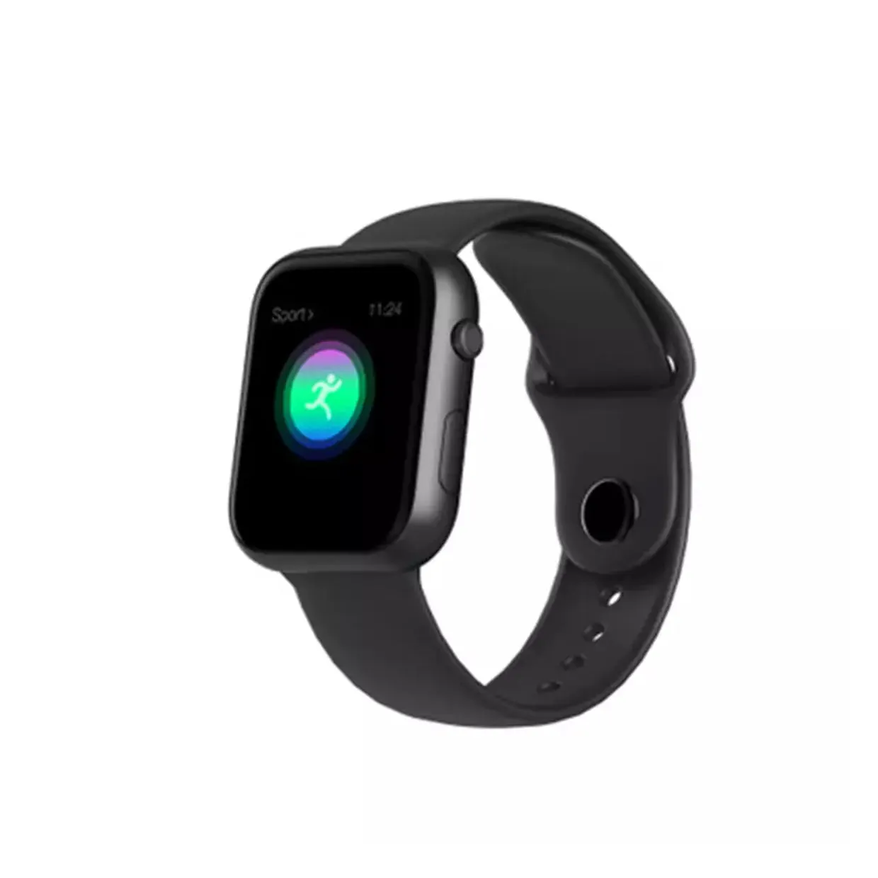 Smart Watch Men Sports | Wired Charger Type | Black and White Strap Included