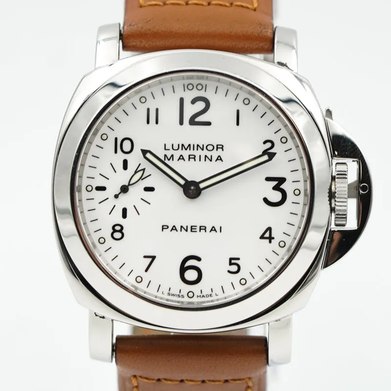 SOLD - 07/20/23 - Panerai Luminor Marina PAM00113 44mm White Dial B&P 2003