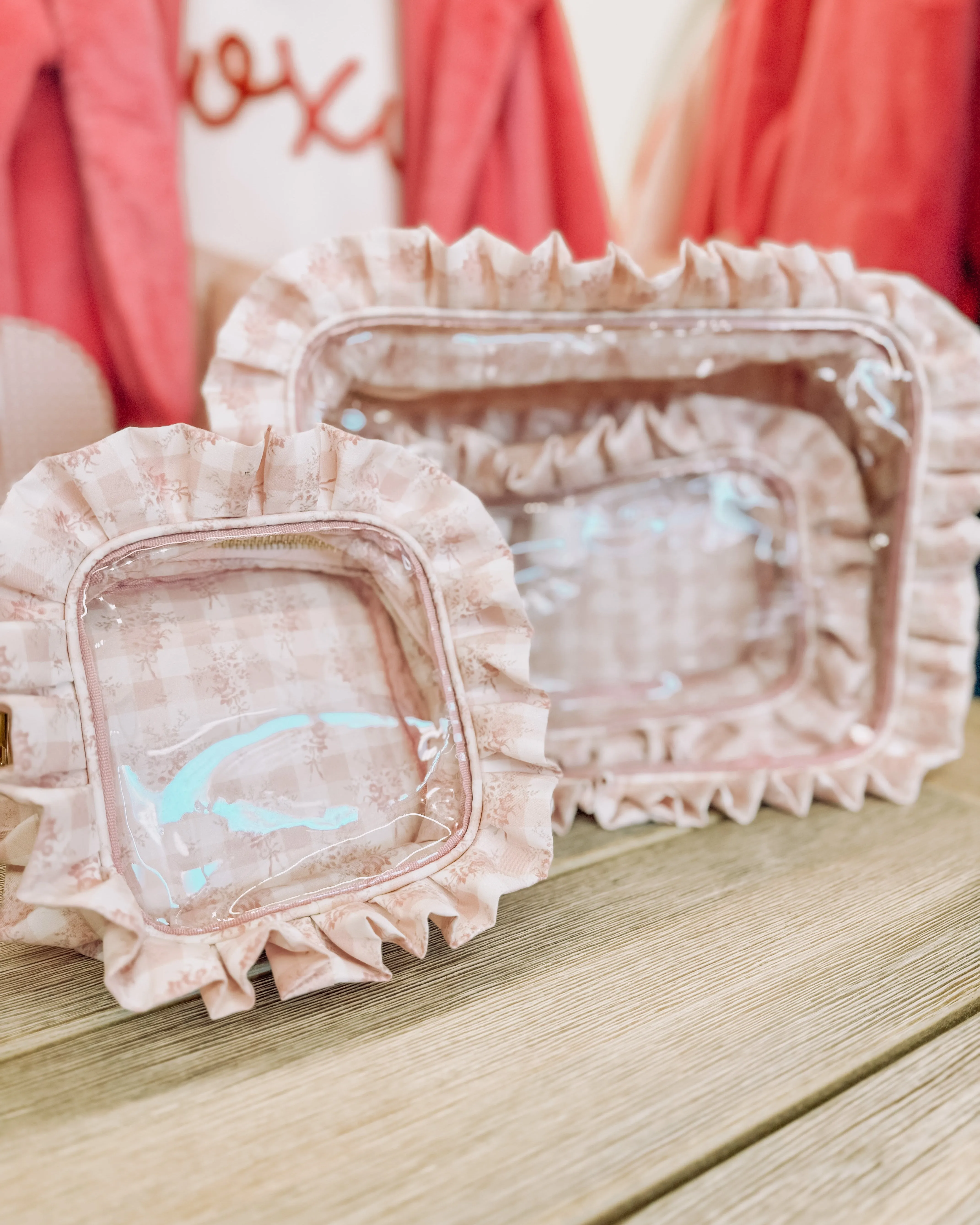 Sweet Gingham Cosmetic Bags