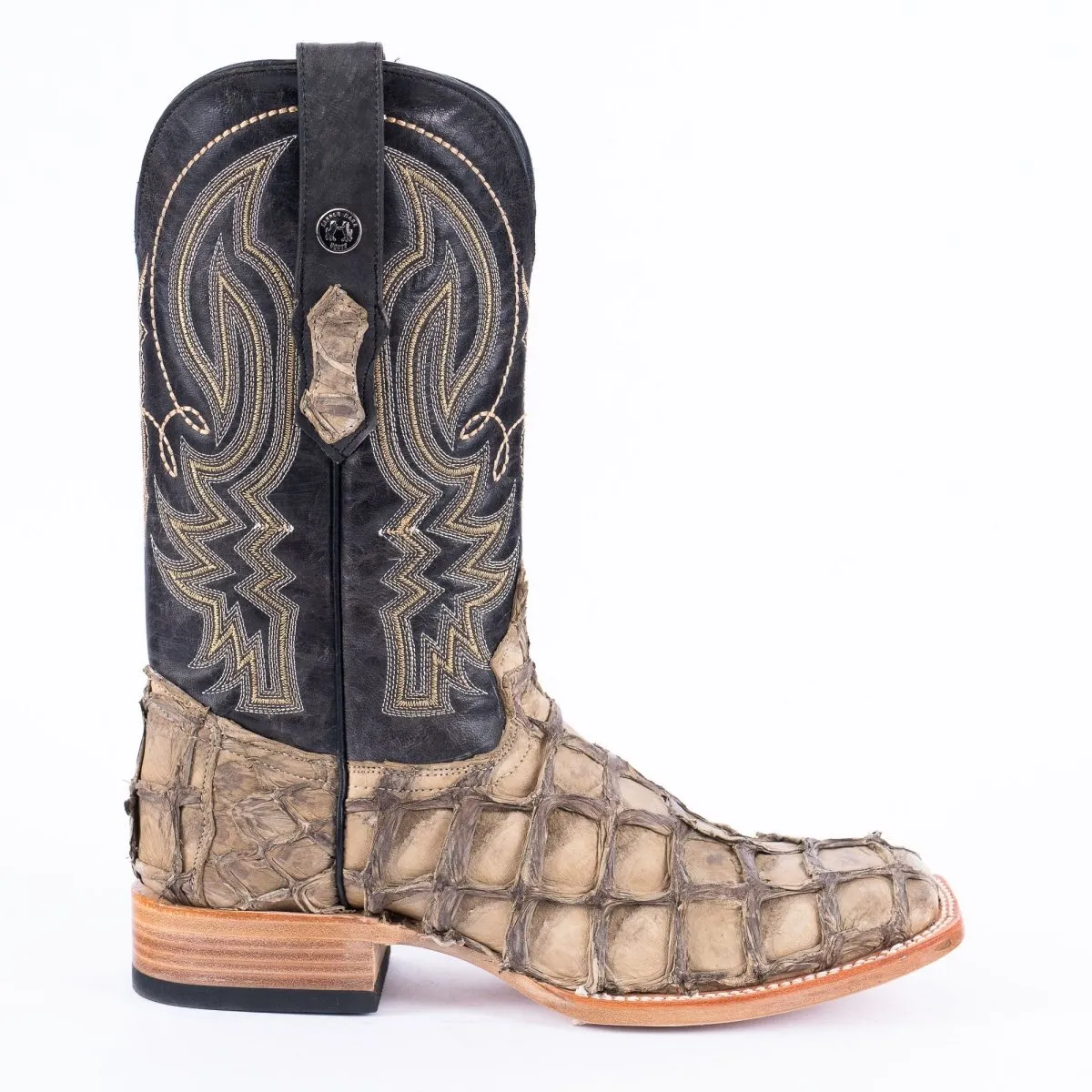 TANNER MARK MEN'S EXOTIC LEATHER Fish Sand Dune Cowboy Boots