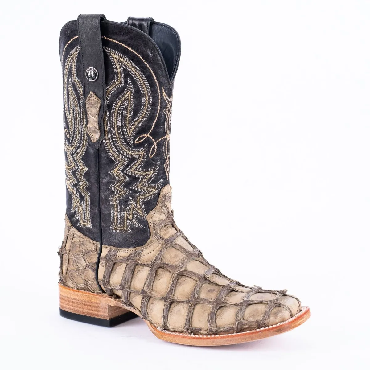 TANNER MARK MEN'S EXOTIC LEATHER Fish Sand Dune Cowboy Boots