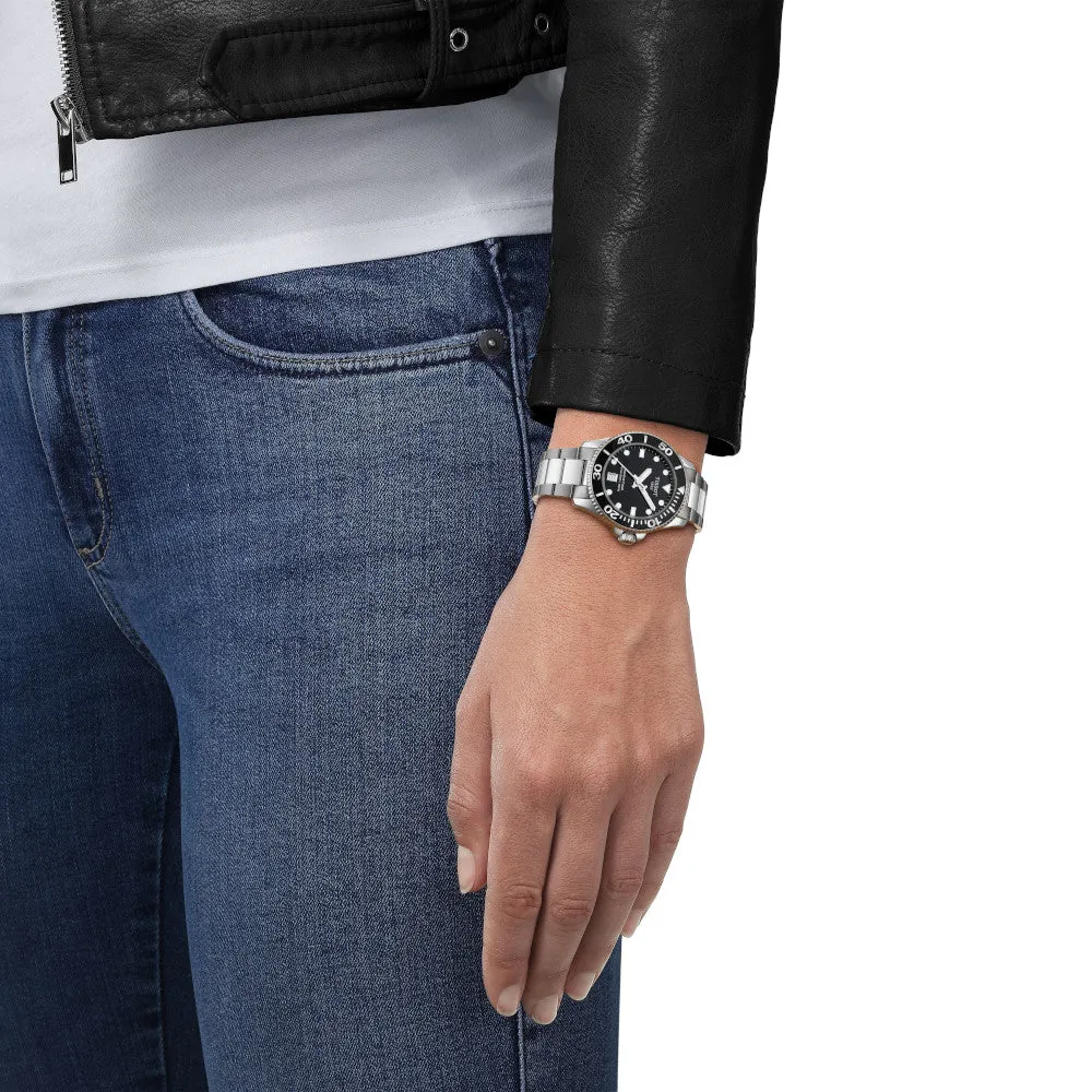 Tissot Seastar 1000 Ladies Stainless Steel Black Dial Watch