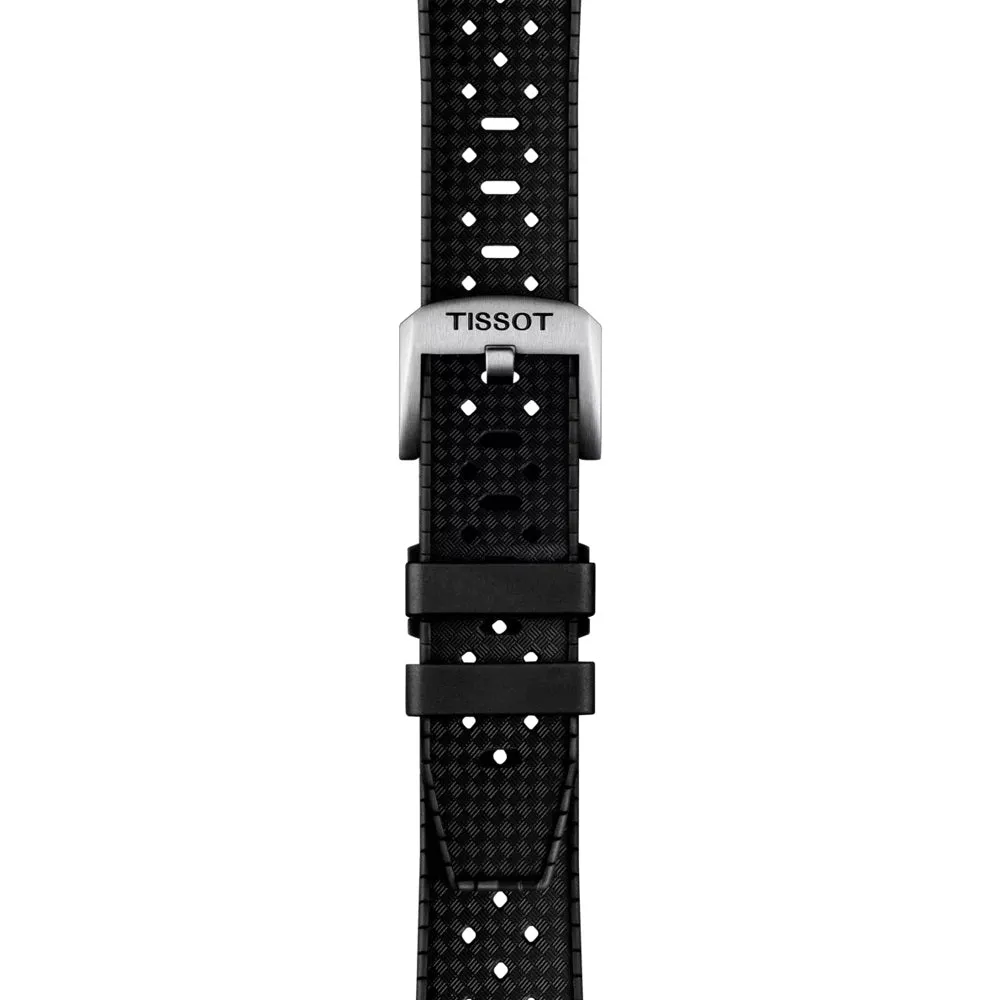 Tissot Seastar 1000 Quartz GMT Mens Stainless Steel Black Dial Black Rubber Strap Watch