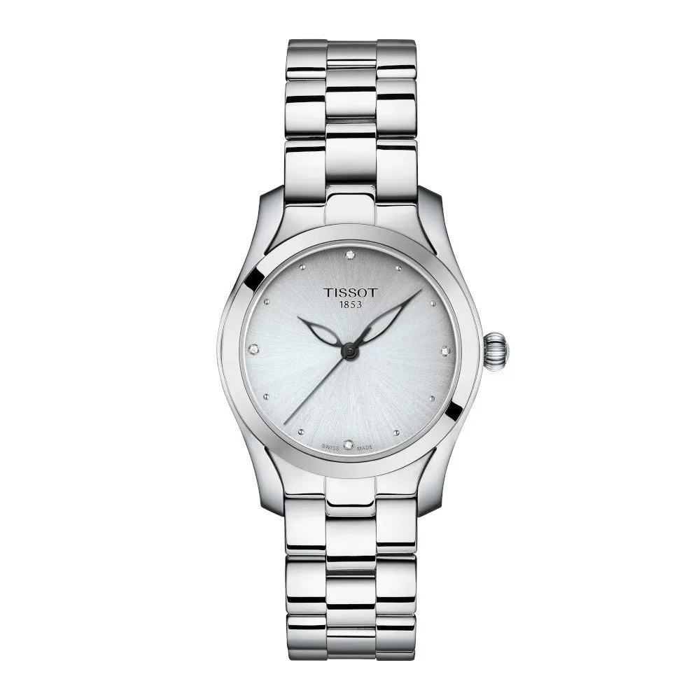 Tissot T-Wave Ladies Stainless Steel Diamond Dial Watch