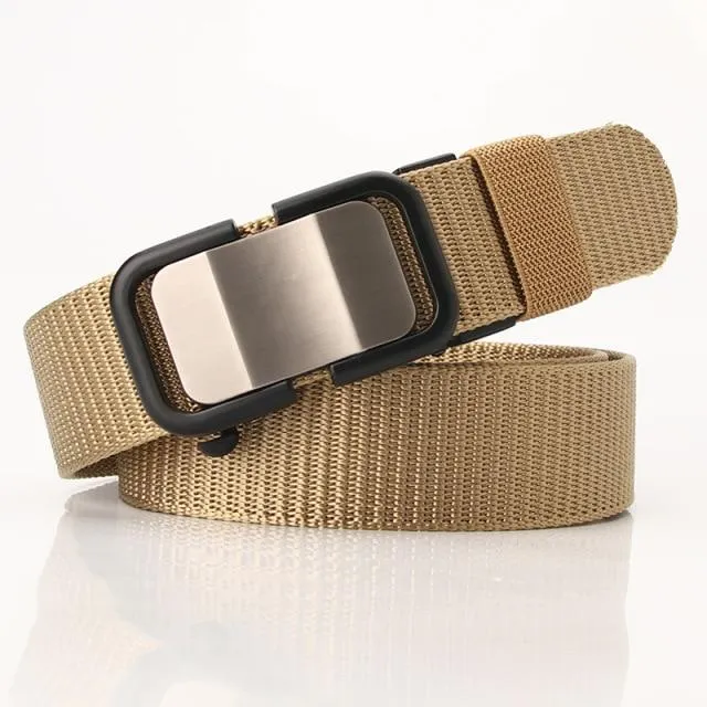 Toothless Automatic Buckle Canvas Belt