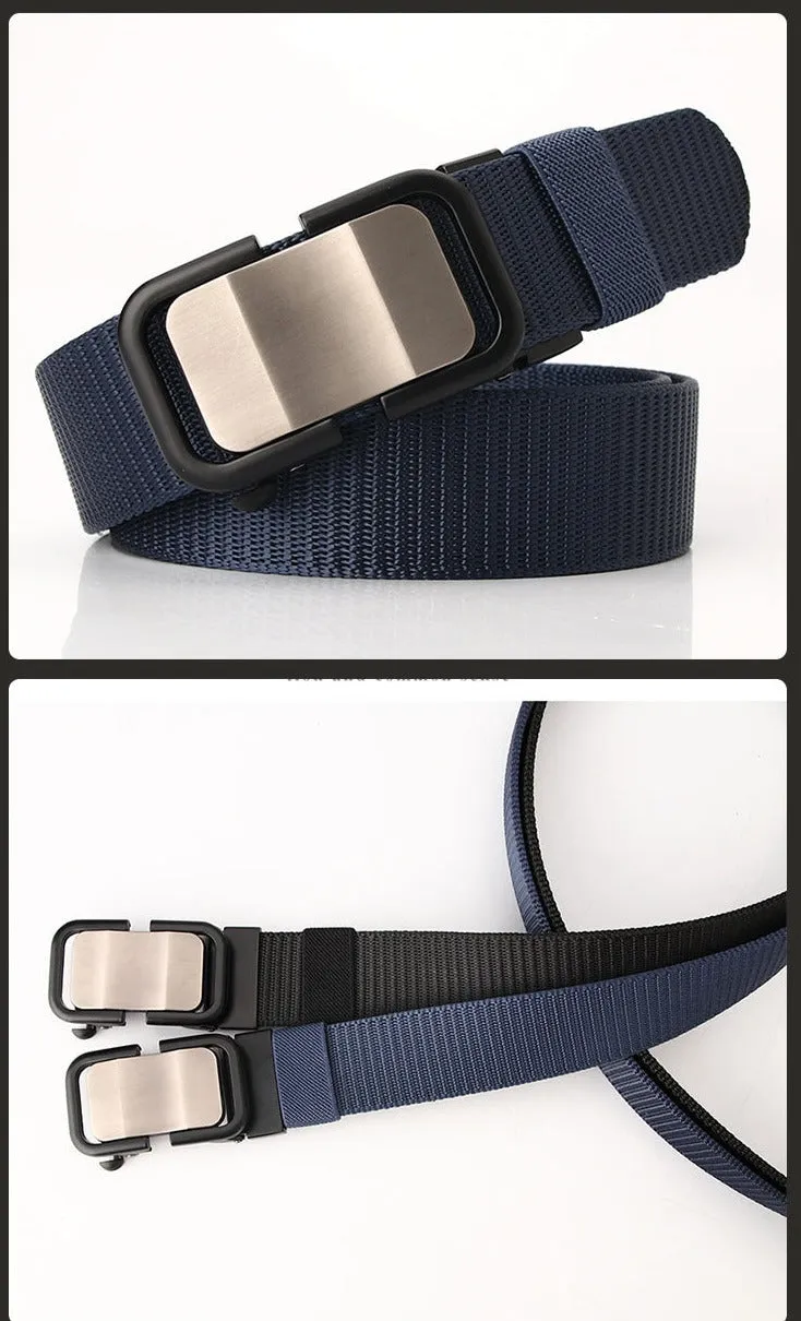 Toothless Automatic Buckle Canvas Belt