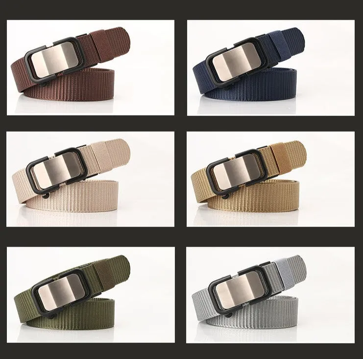 Toothless Automatic Buckle Canvas Belt