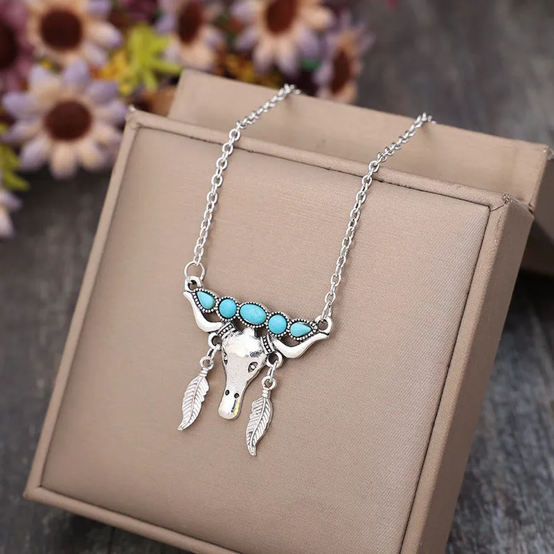 Turquoise Rodeo Charm Necklace