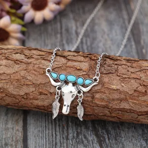 Turquoise Rodeo Charm Necklace