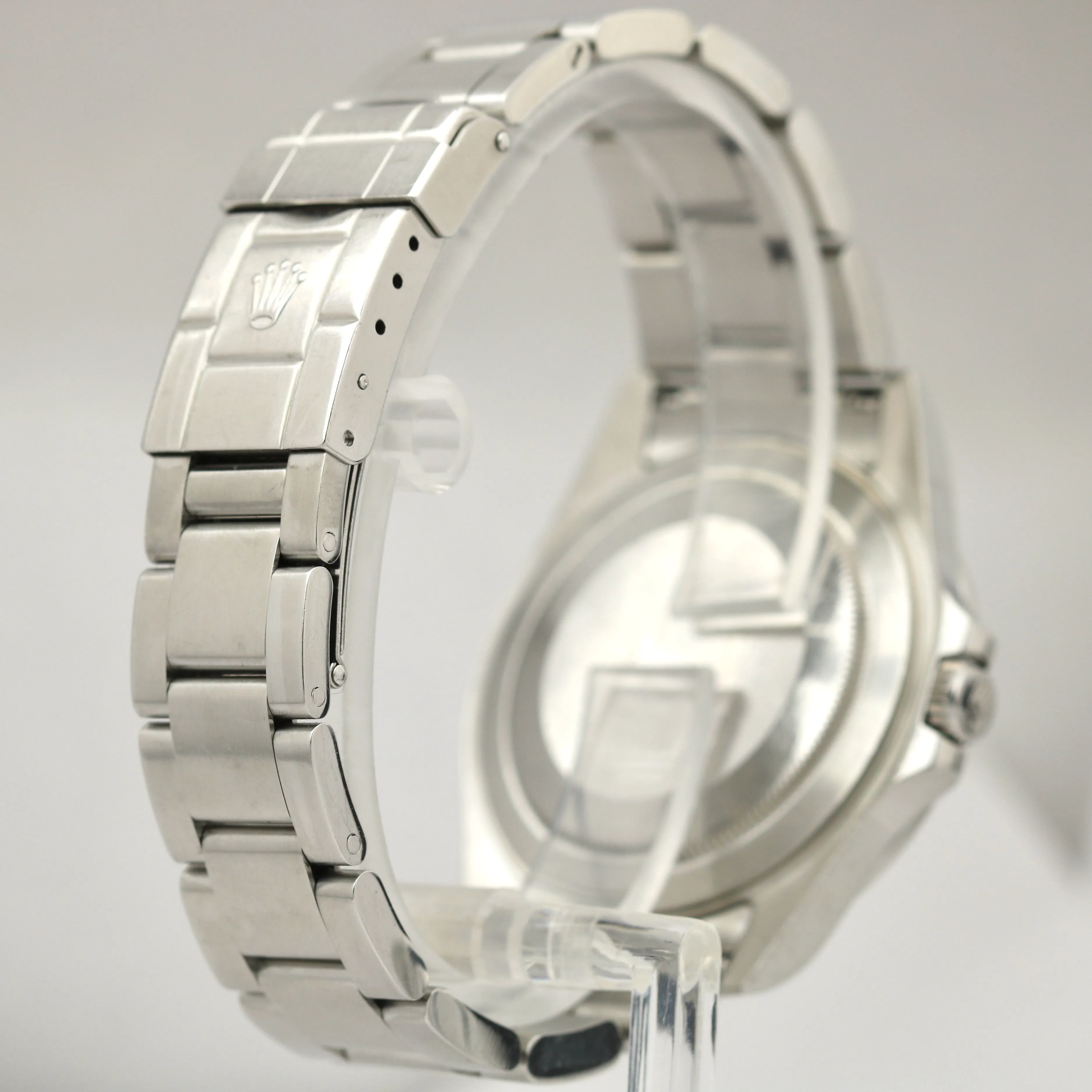 UNPOL. Rolex Explorer II Polar White NO HOLES 3186 Stainless 40mm REHAUT 16570