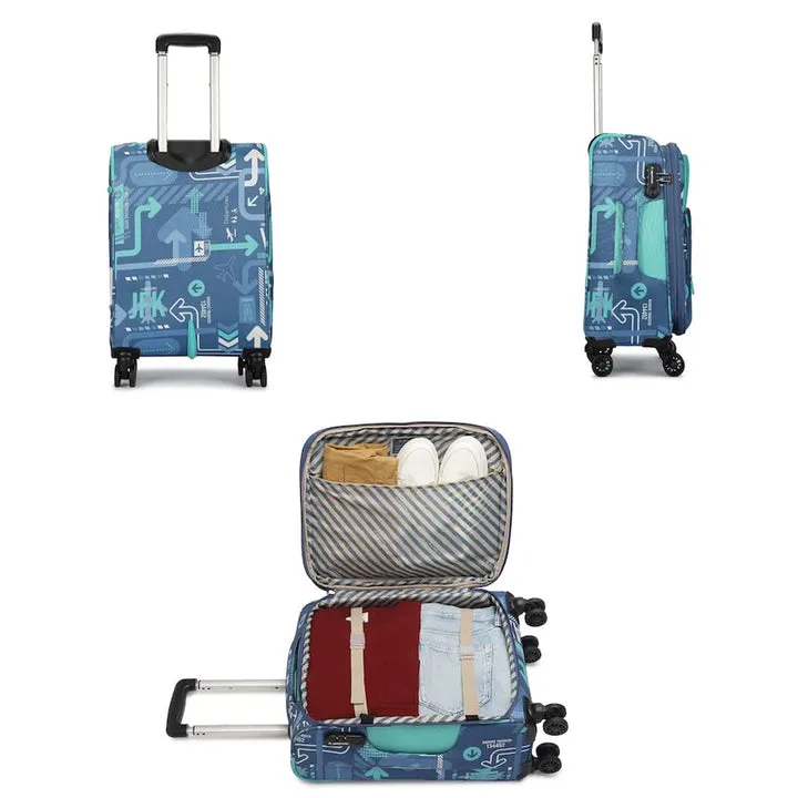 Uppercase JFK Medium Eco Soft Trolley Bag 7100EST1DBL Denim Blue