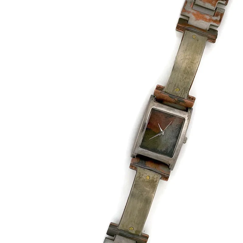 Watch With Silver & Three Tone Dial
