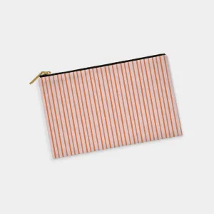 Watercolor Lines Orange Personalized Zipper Pouch