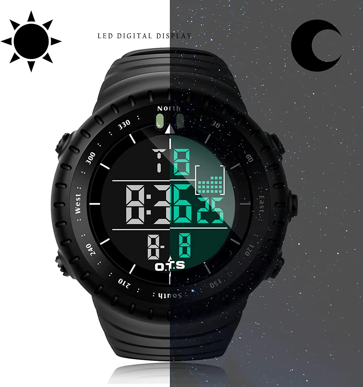 WATERPROOF DIGITAL SPORTS WATCH
