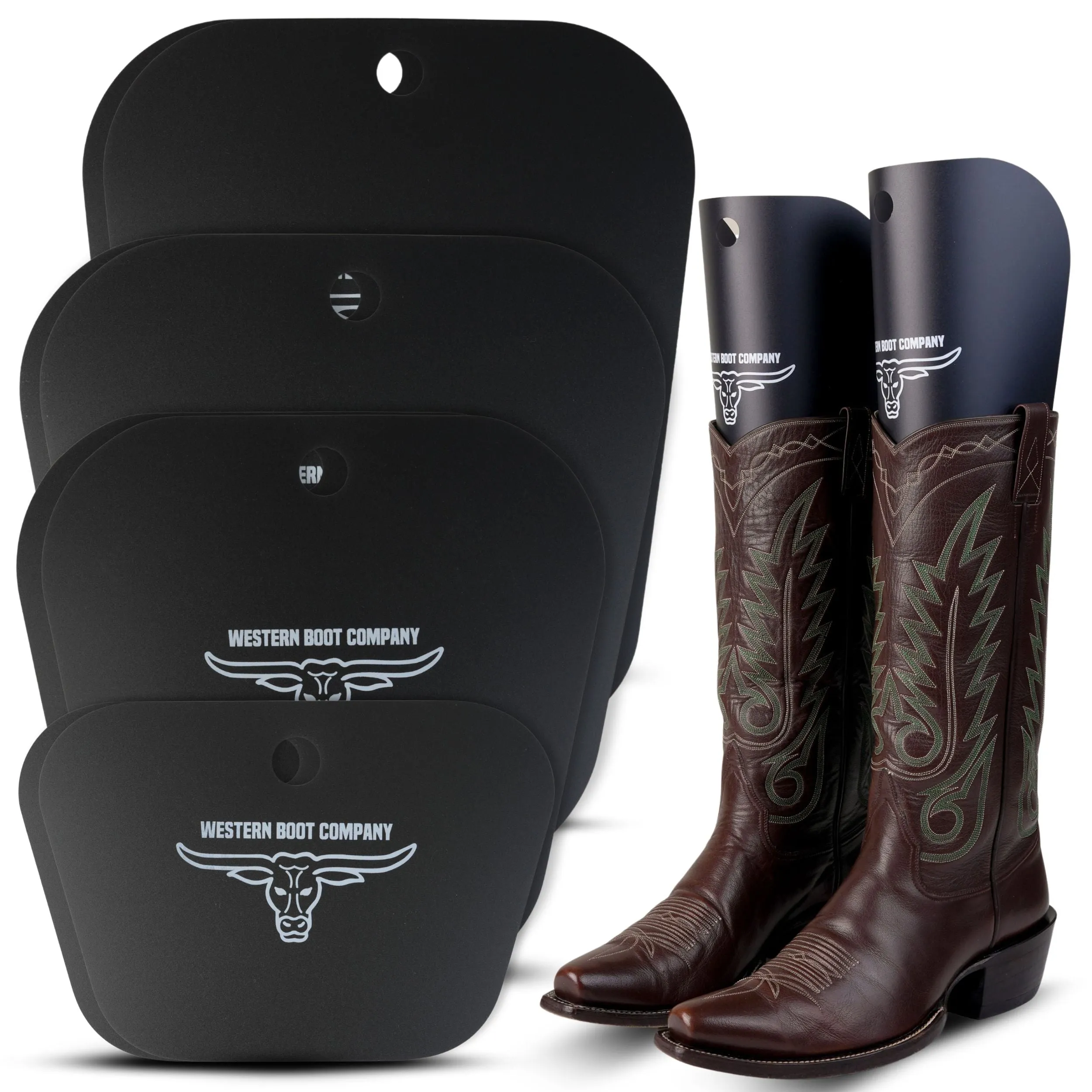 Western Boot Company Cowboy Shaft Shapers - 9.5" 6 PAIR (12 PIECES) MEDIUM
