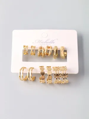 WOMEN'S FASHION GOLD MULTI EARRINGS