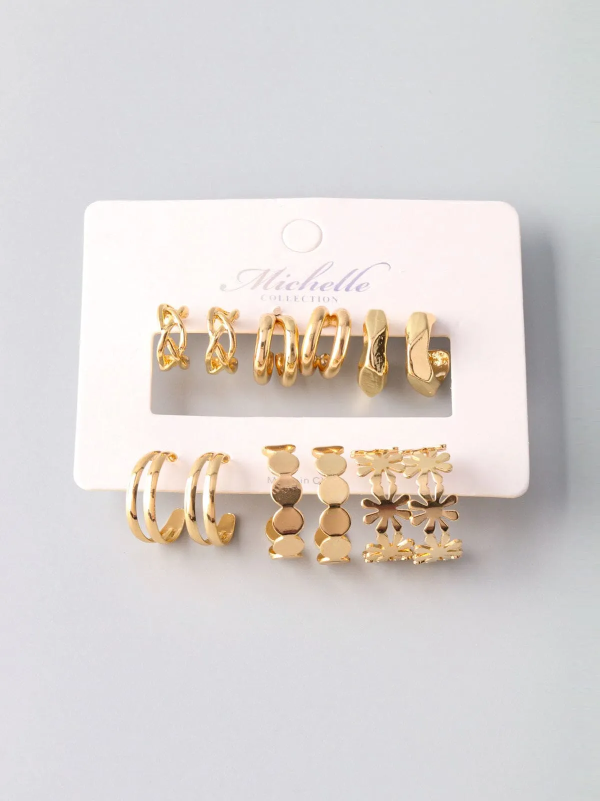 WOMEN'S FASHION GOLD MULTI EARRINGS
