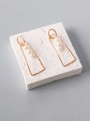 WOMEN'S FASHION GOLD PEARL EARRINGS