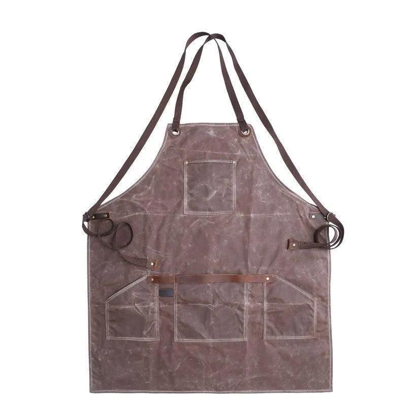 Woosir Waxed Canvas And Leather Apron